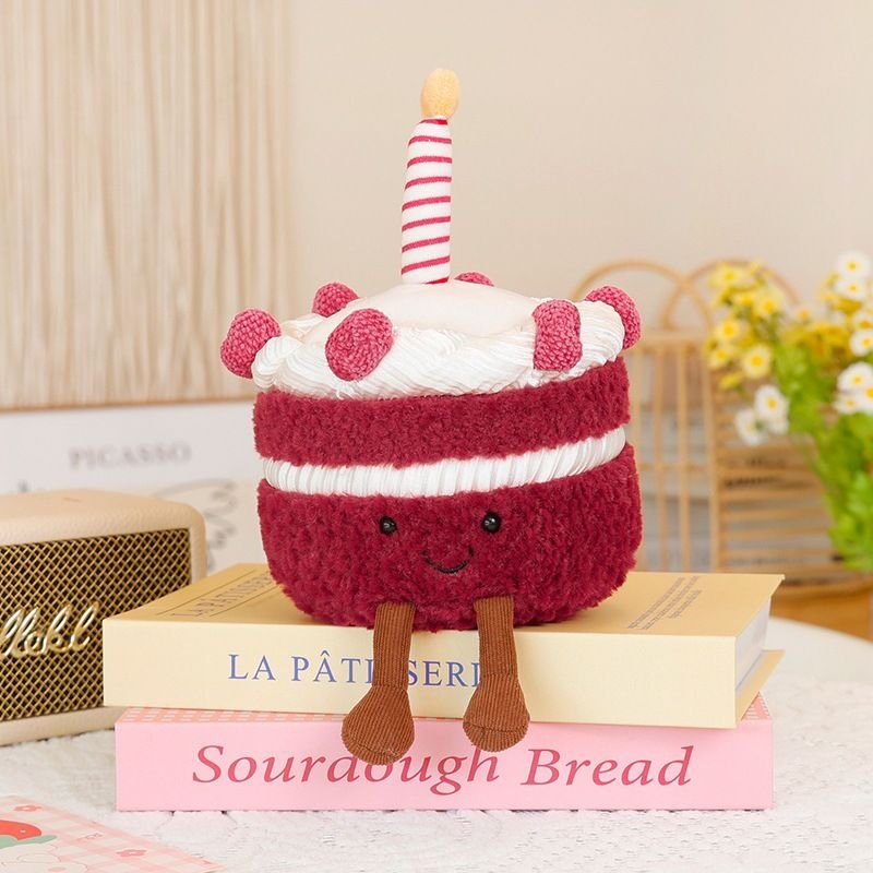 Jellycat Rainbow Cake Plush Toy, Creative Birthday Gift for Kids and Girls